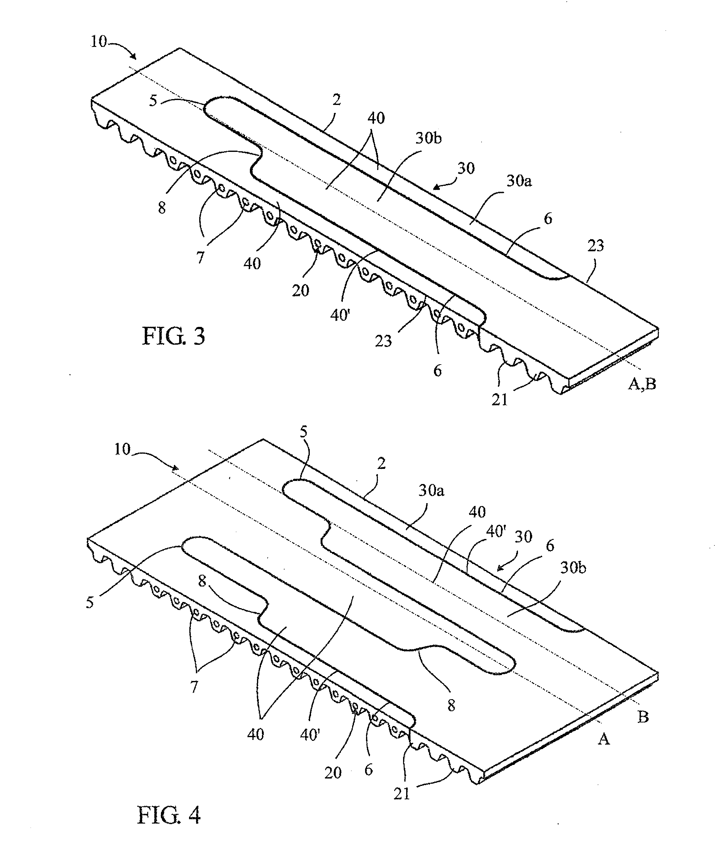 Looped material band provided with a splice