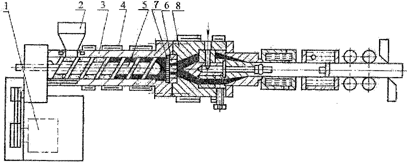 Plastic pipe extrusion molding apparatus