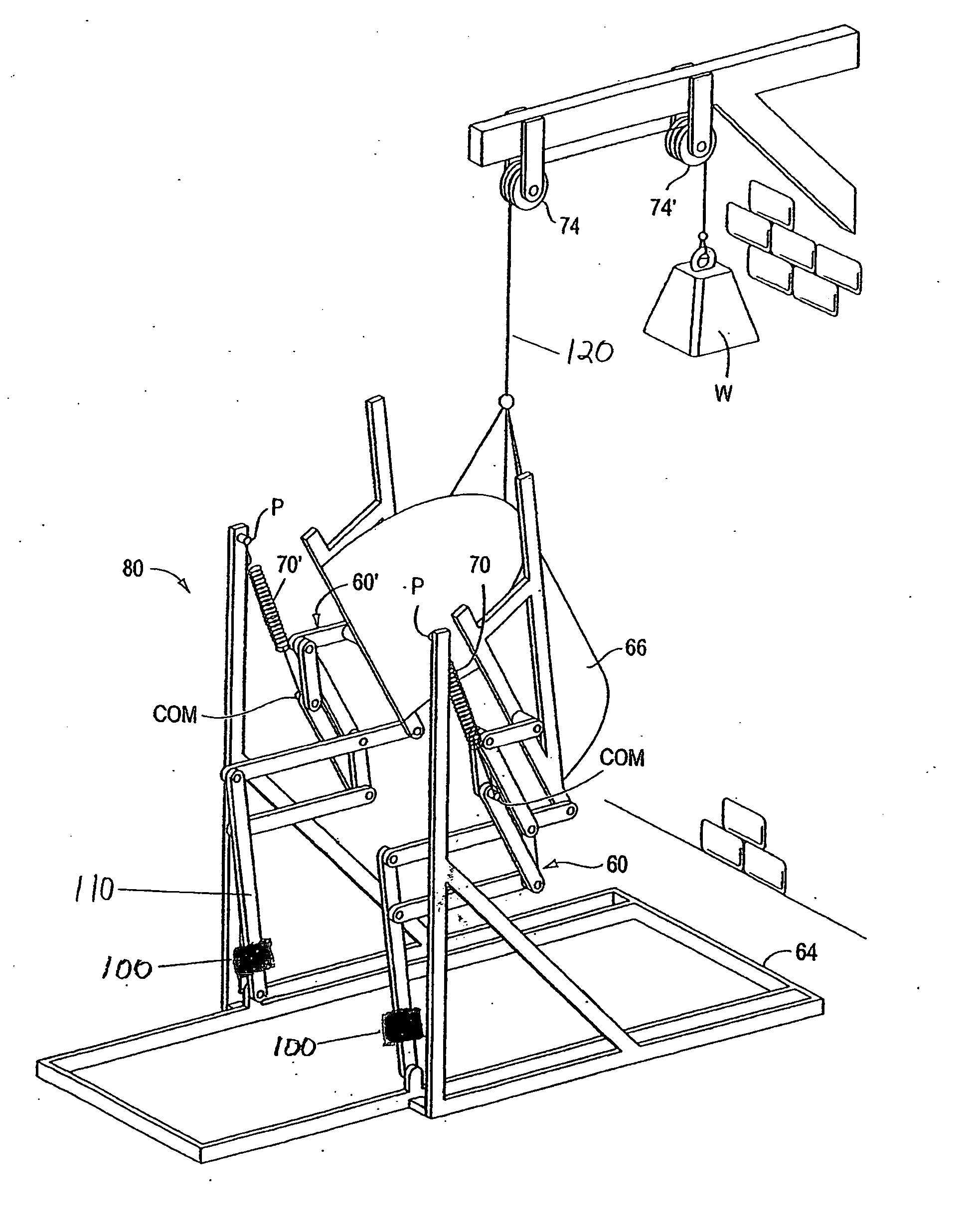 Passive gravity-balanced assistive device for sit-to-stand tasks