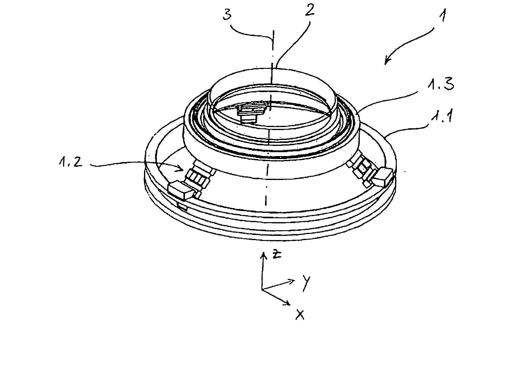 Support Device for Positioning an Optical Element