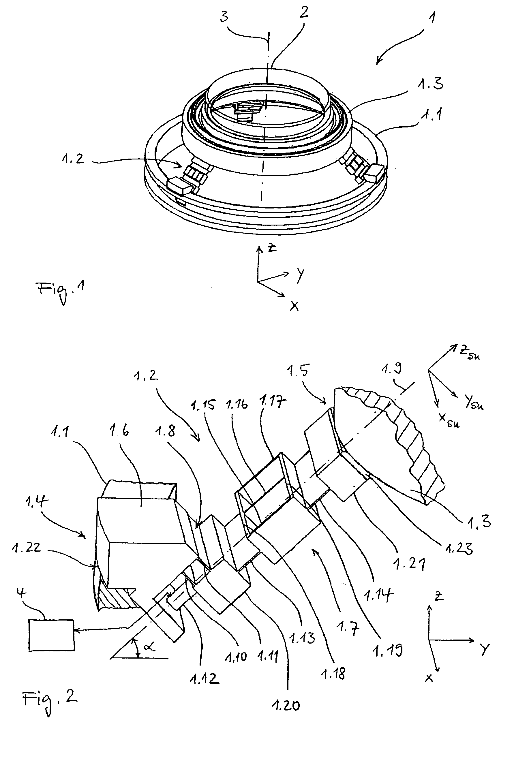 Support Device for Positioning an Optical Element