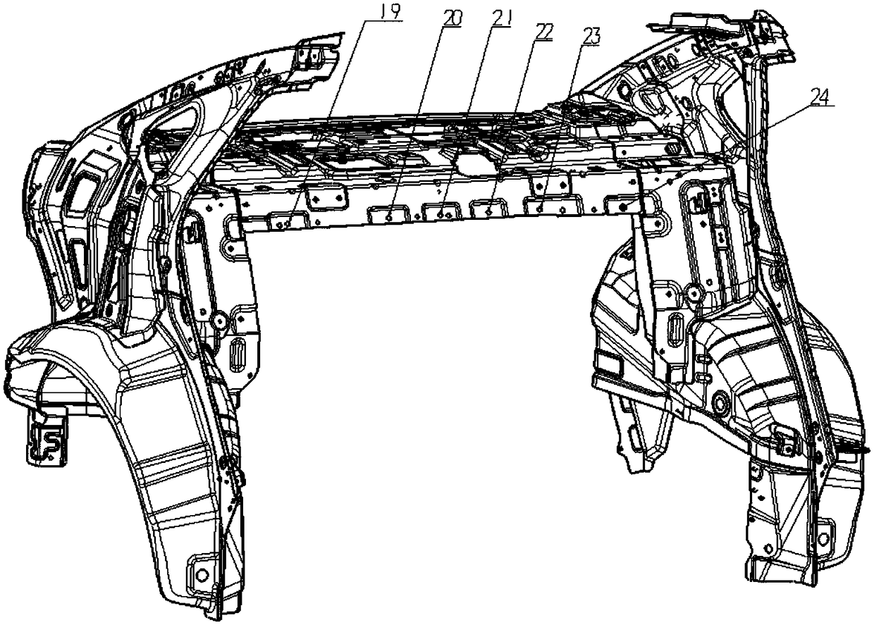 A car body with a battery pack storage box