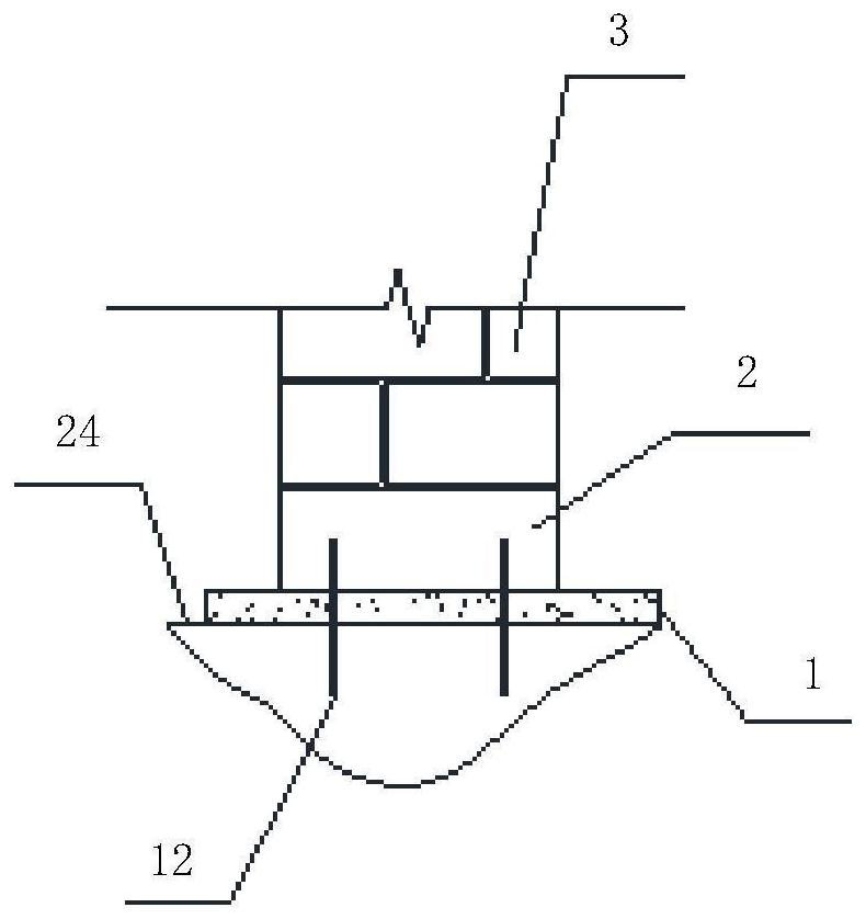 Side formwork structure of deep foundation and its construction method