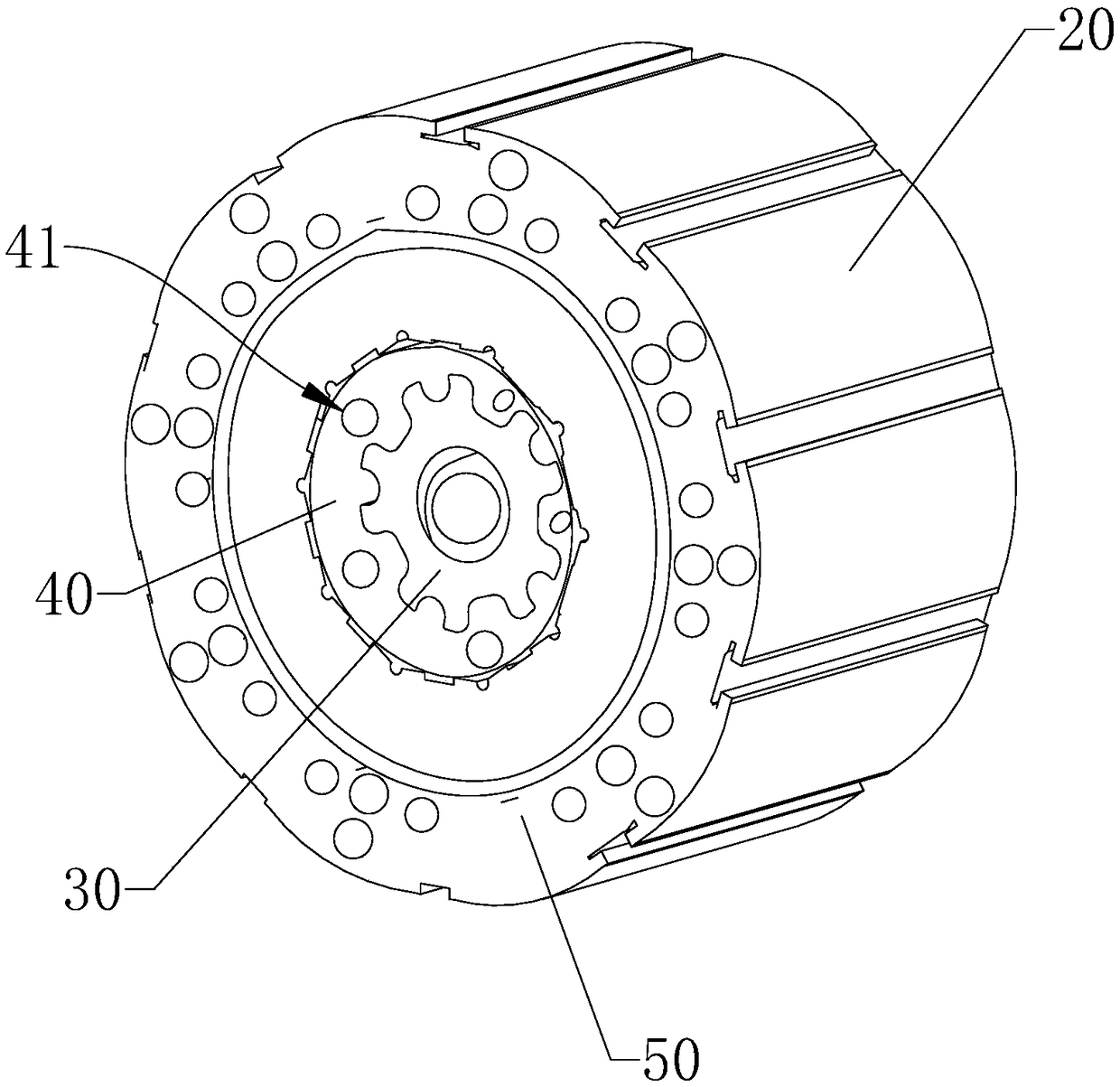 A sub-block vibration-damping rotor