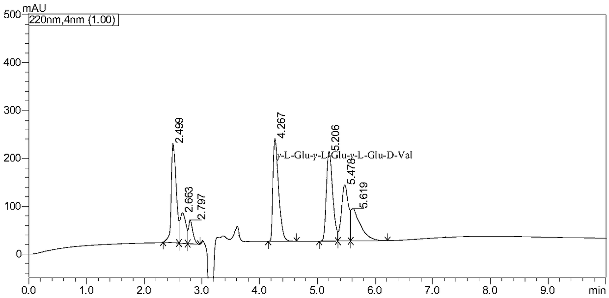 Sweet peptide gamma-L-Glu-gamma-L-Glu-gamma-L-Glu-D-Val and preparation method and application thereof