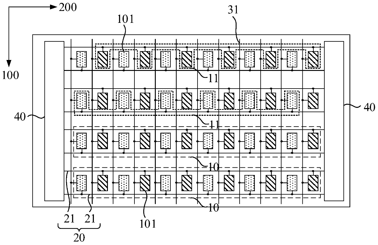 Array substrate, display panel, display device and driving method