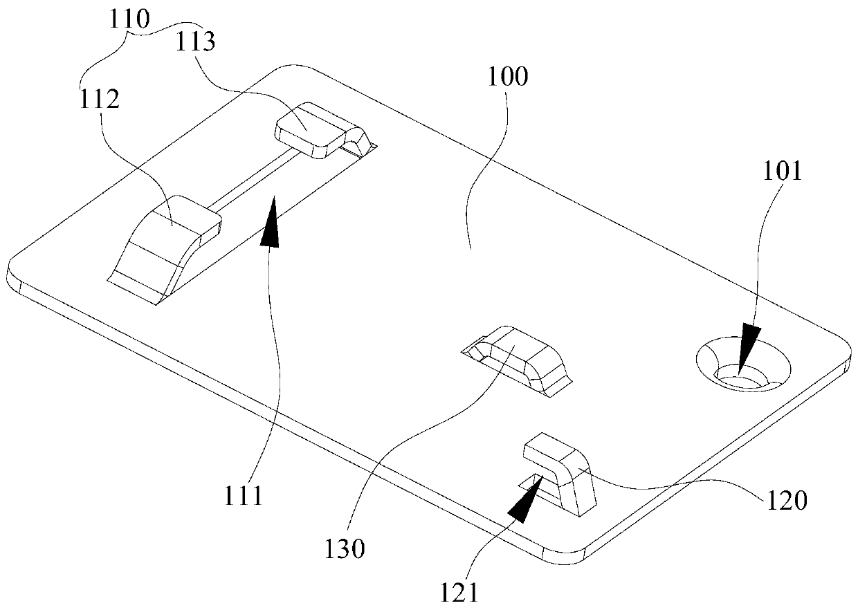 Connecting component and door structure and refrigerator