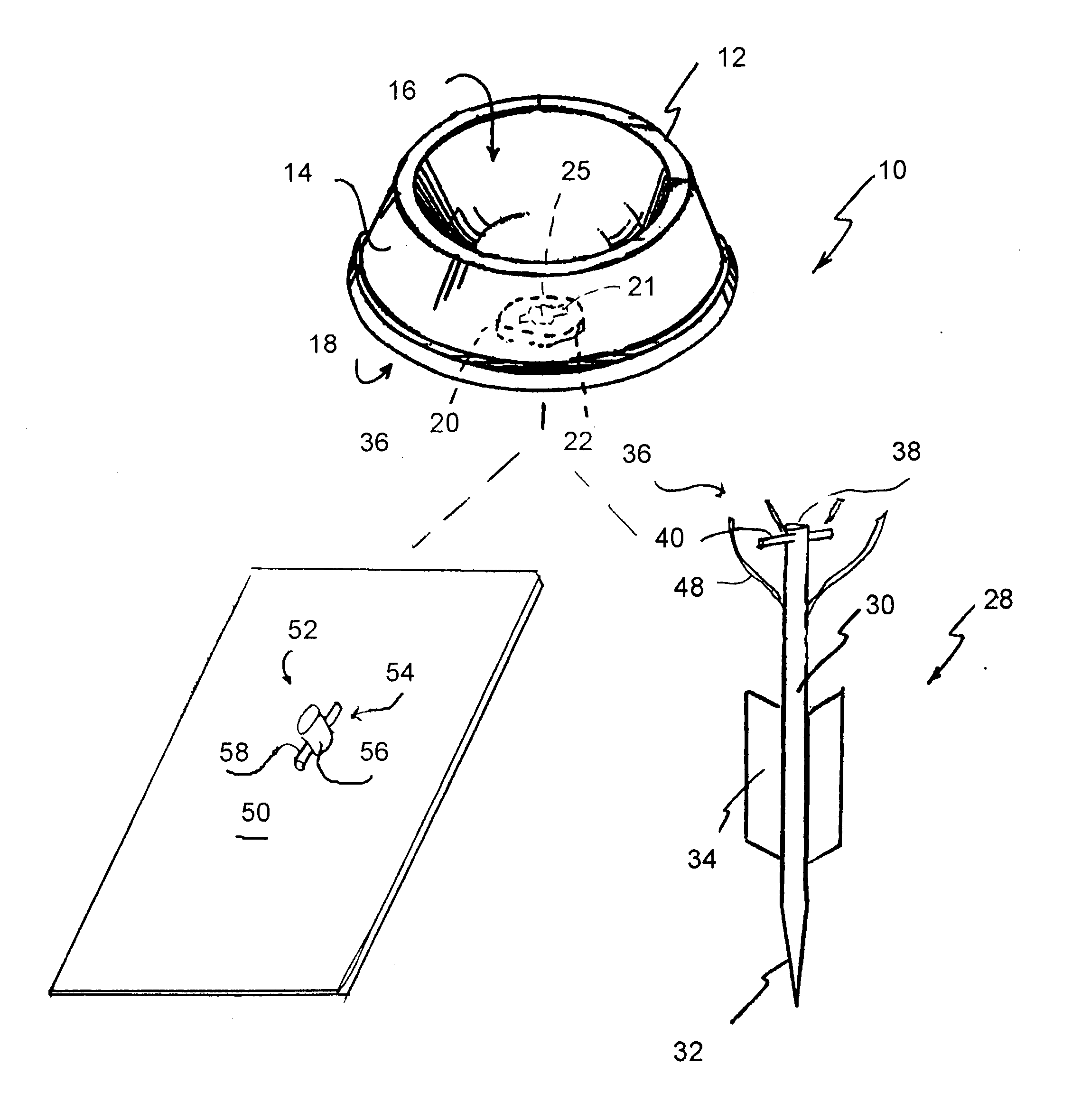 Stabilized pet dish assembly and method