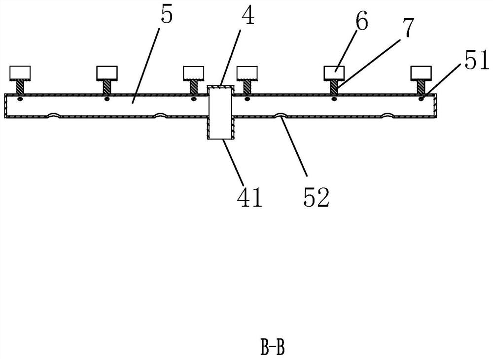 Anoxic tank gas stirring device for sewage treatment and stirring method