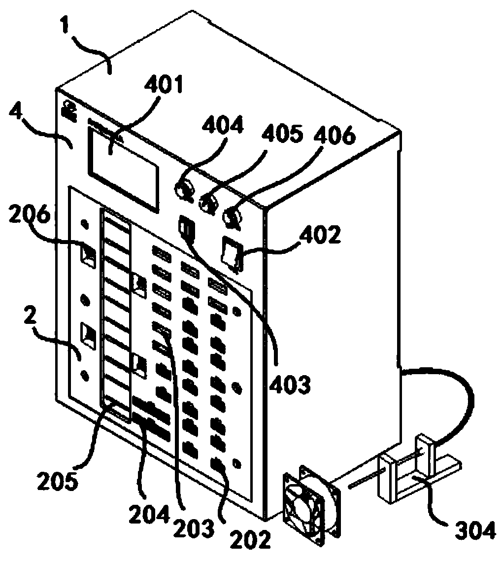 Novel fan comprehensive testing device for wire rods