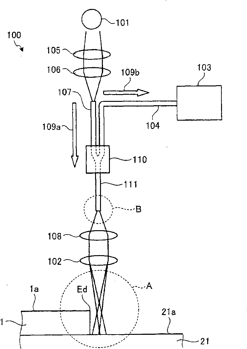 Edge detection device and laser processing device