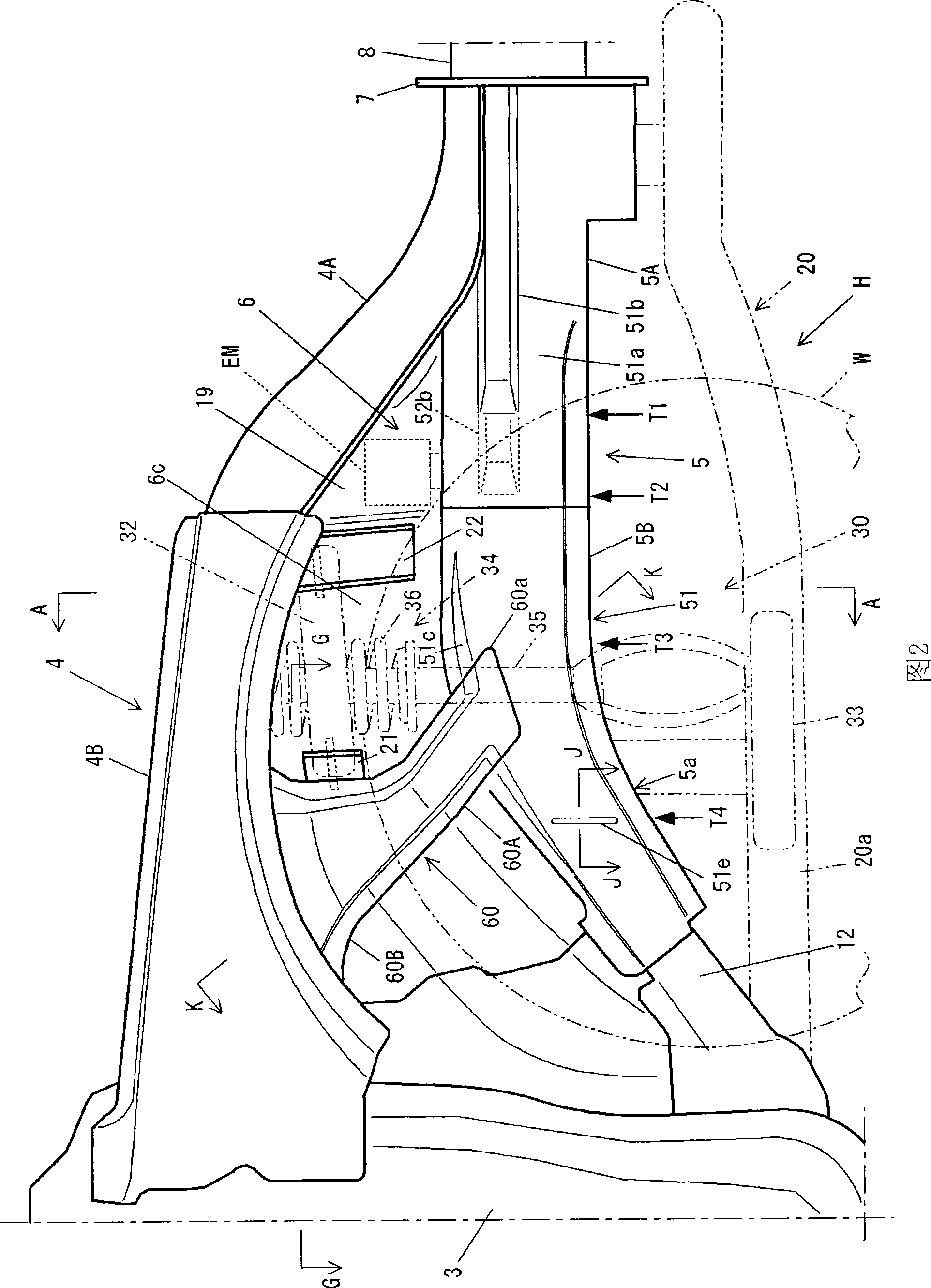 Front body structure of automotive vehicle