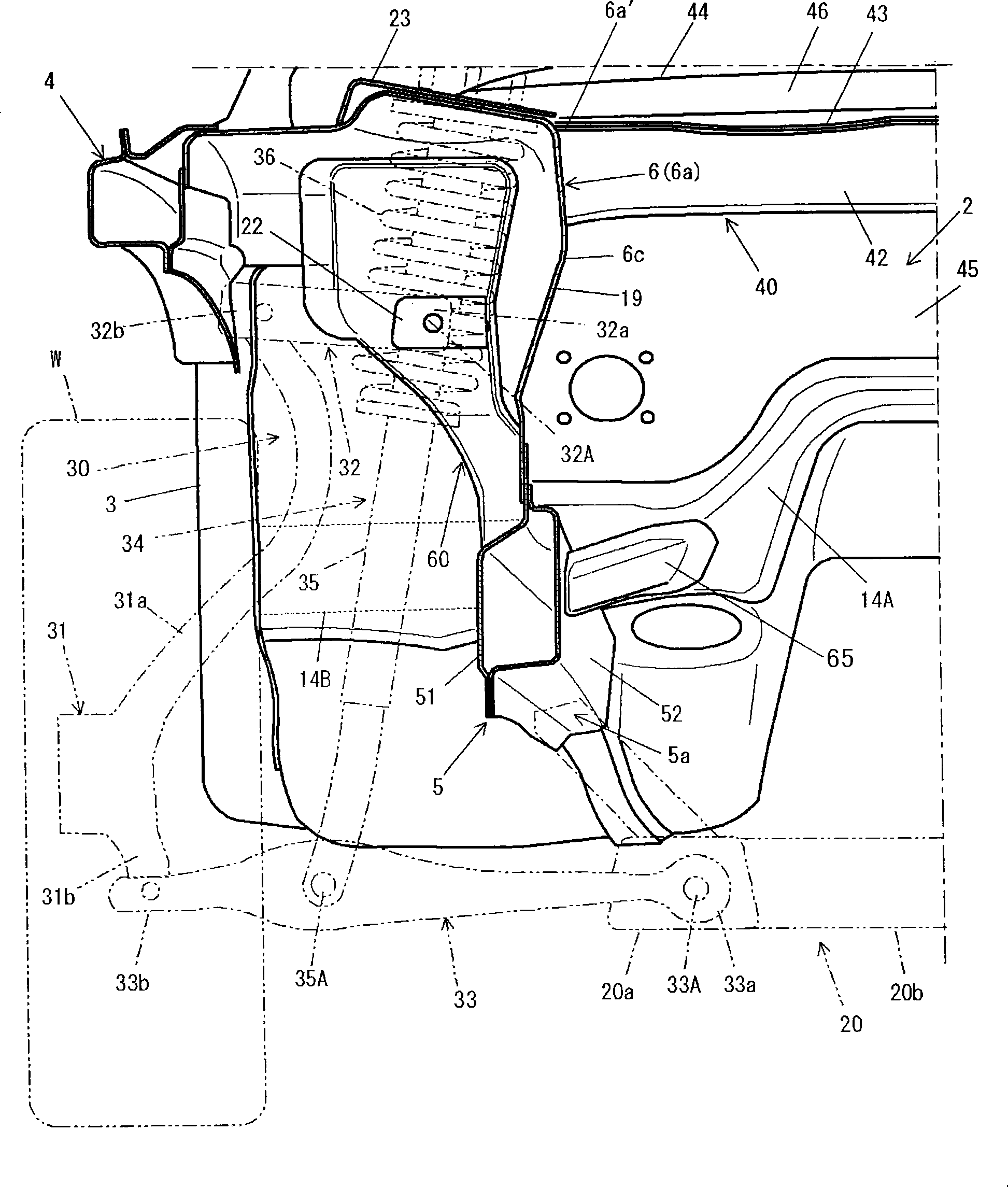 Front body structure of automotive vehicle