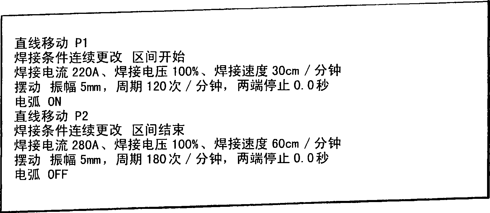 Arc welding robot control system and method thereof