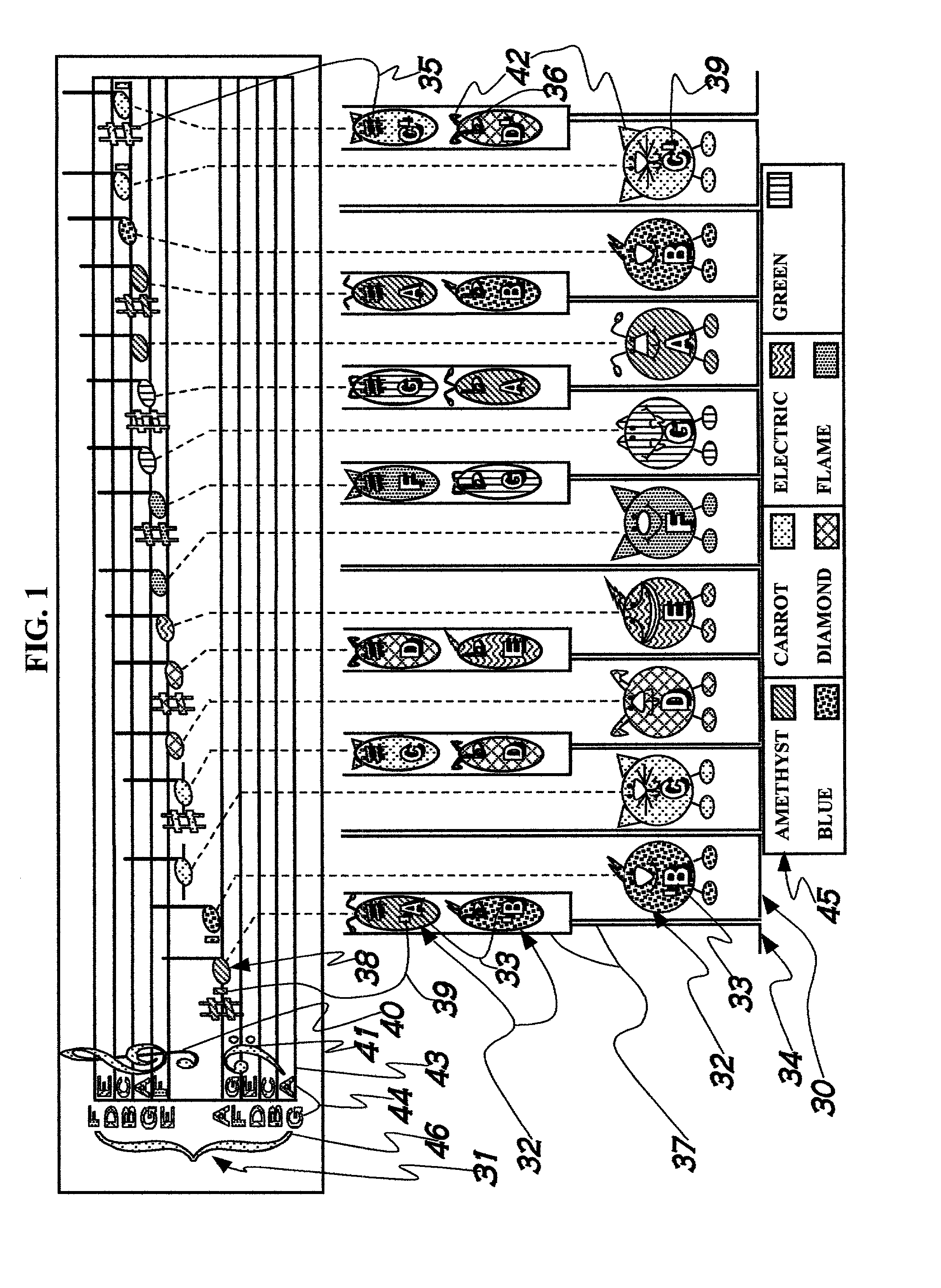 Music teaching system and method