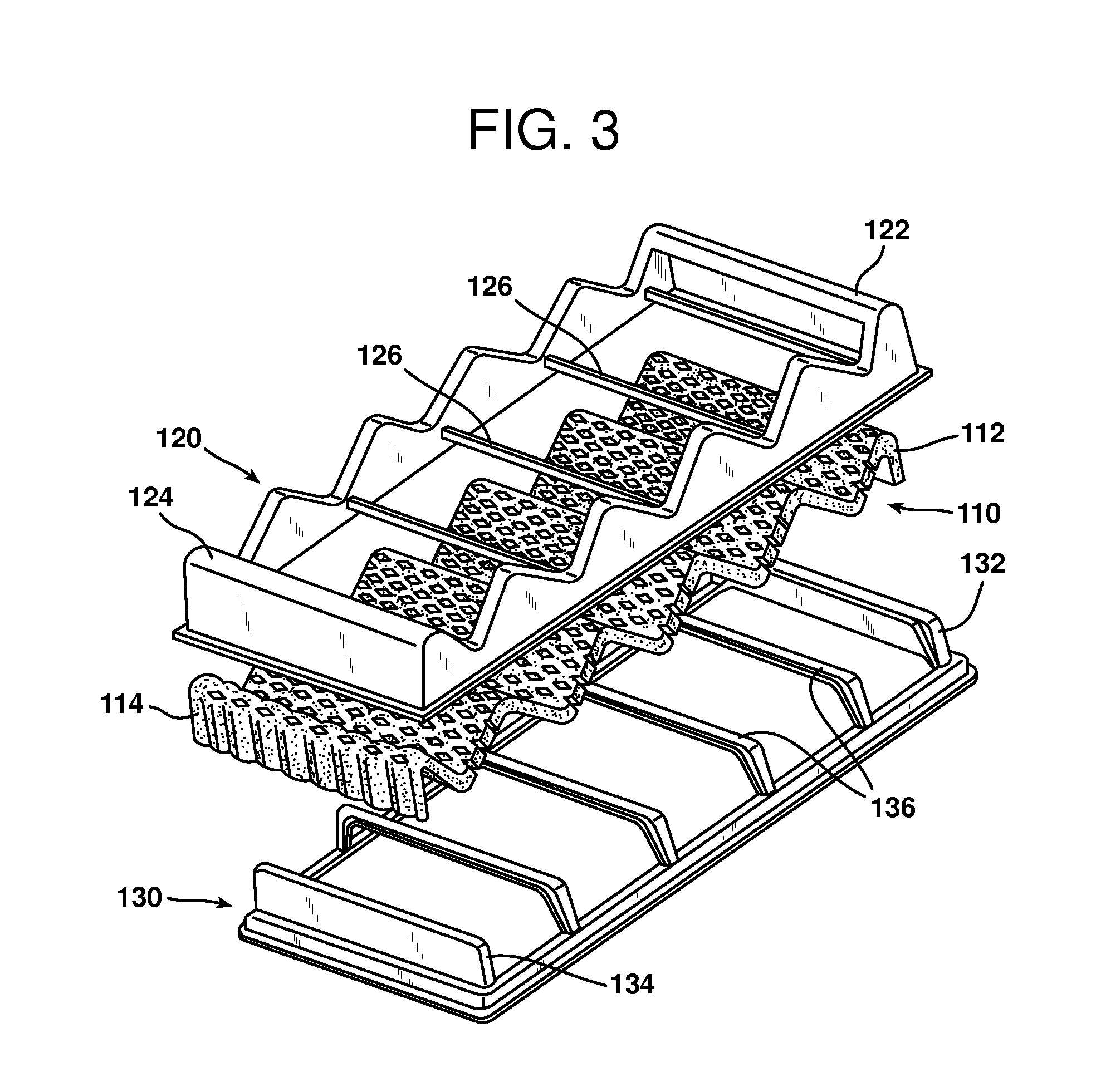 Air filter formed from slit and expanded layers of electrostatically enhanced material