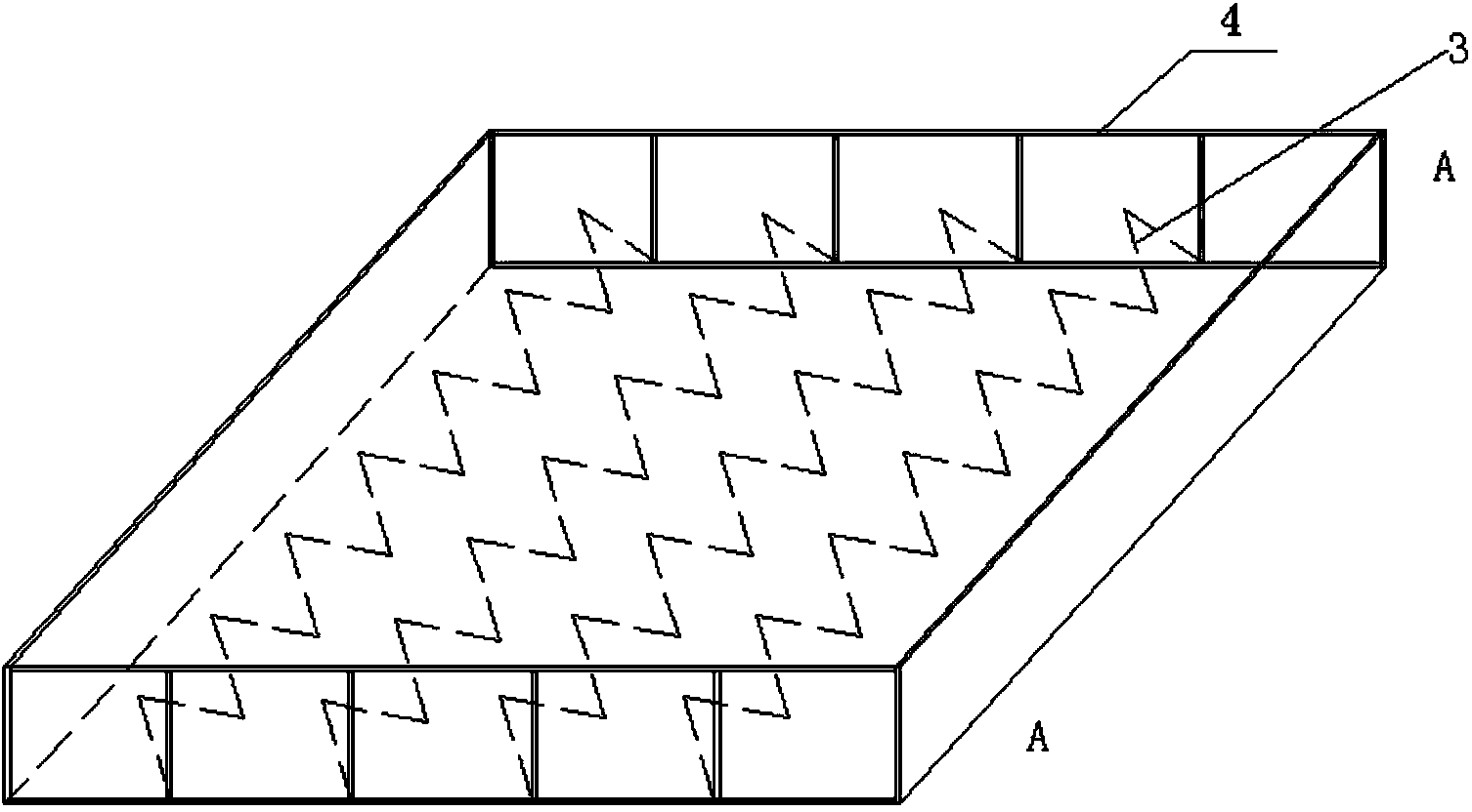 Double-steel-plate concrete combined shear wall connected through waveform reinforced bars