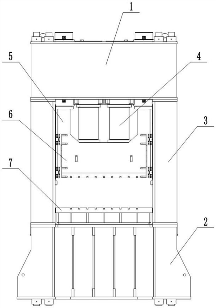 Die closing press applied to forming and production of internal high pressure and internal high pressure forming process