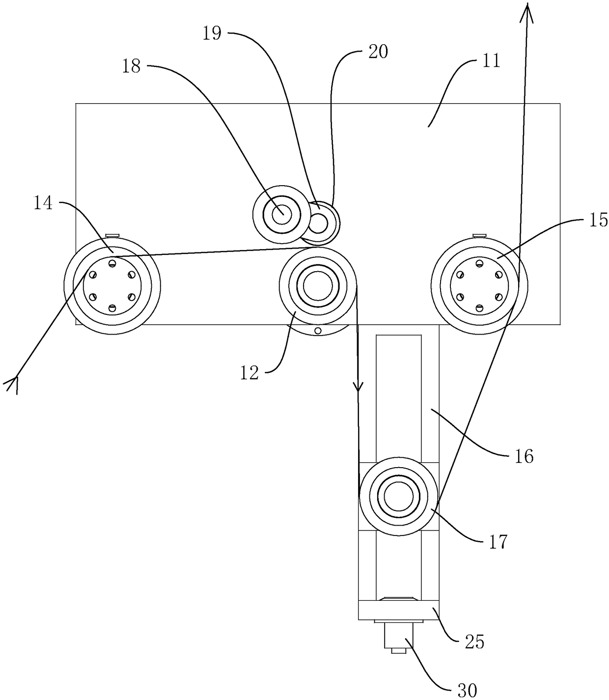 Packaging paper traction mechanism used for packaging paper feeding device