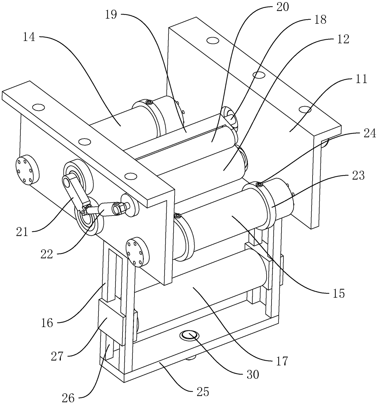 Packaging paper traction mechanism used for packaging paper feeding device
