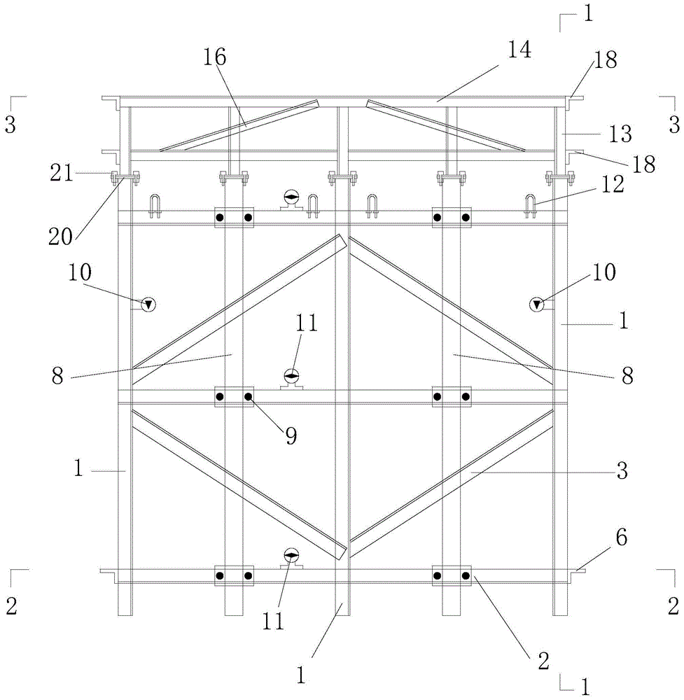 Construction method of large-scale cast-in-place thin-walled high piers integrally formed with rigid skeleton reinforcement cage