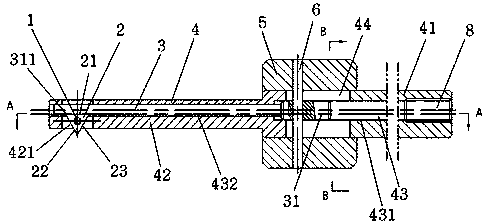 Special tool for chamfers on front and back sides of connecting holes at flange ends of camshaft