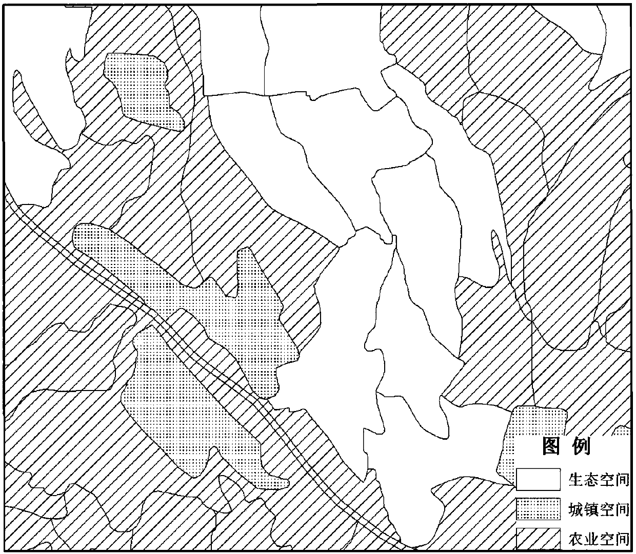 Space function unit-based land area province city and county space planning three-region identification method