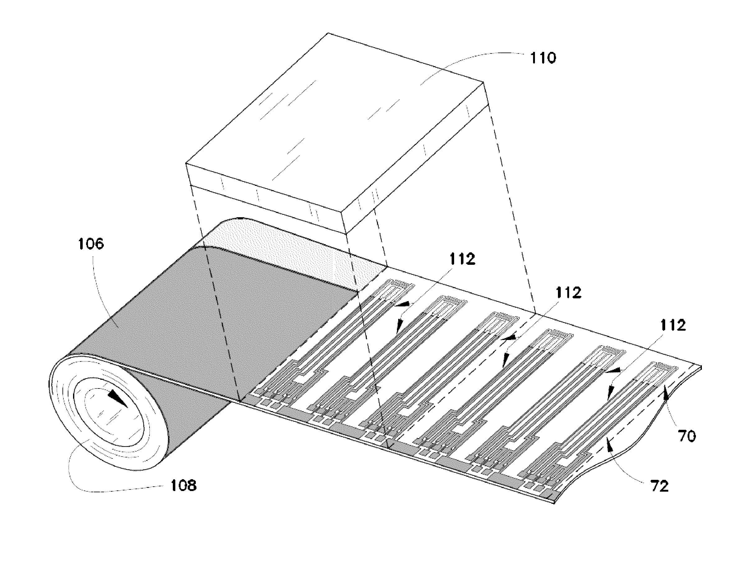 Electrical patterns for biosensor and method of making