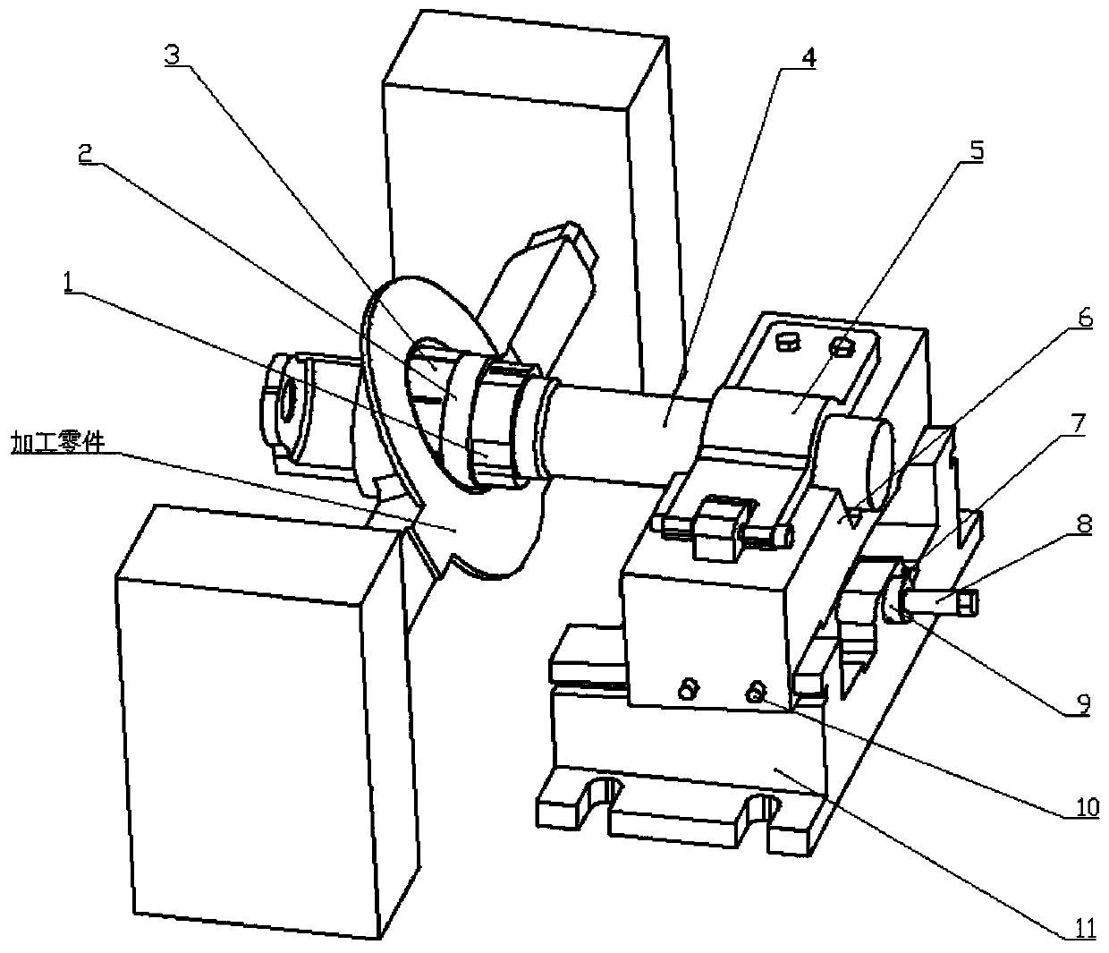 Mechanical fastening device capable of adjusting center height