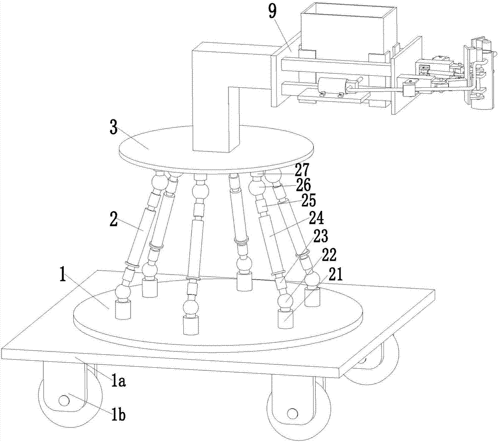 A building guardrail cleaning robot based on a six-degree-of-freedom parallel mechanism