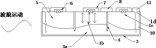A movable floating breakwater with an oscillating water column wave energy conversion device