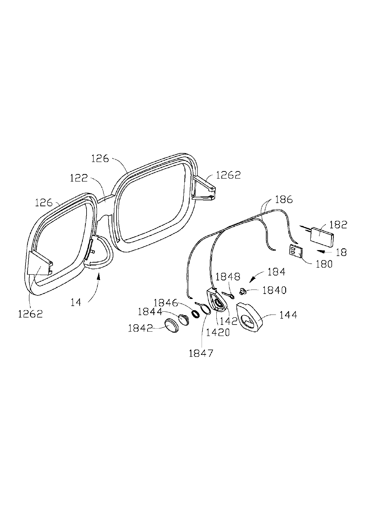 Power-saving structure for three-dimensional (3D) glasses