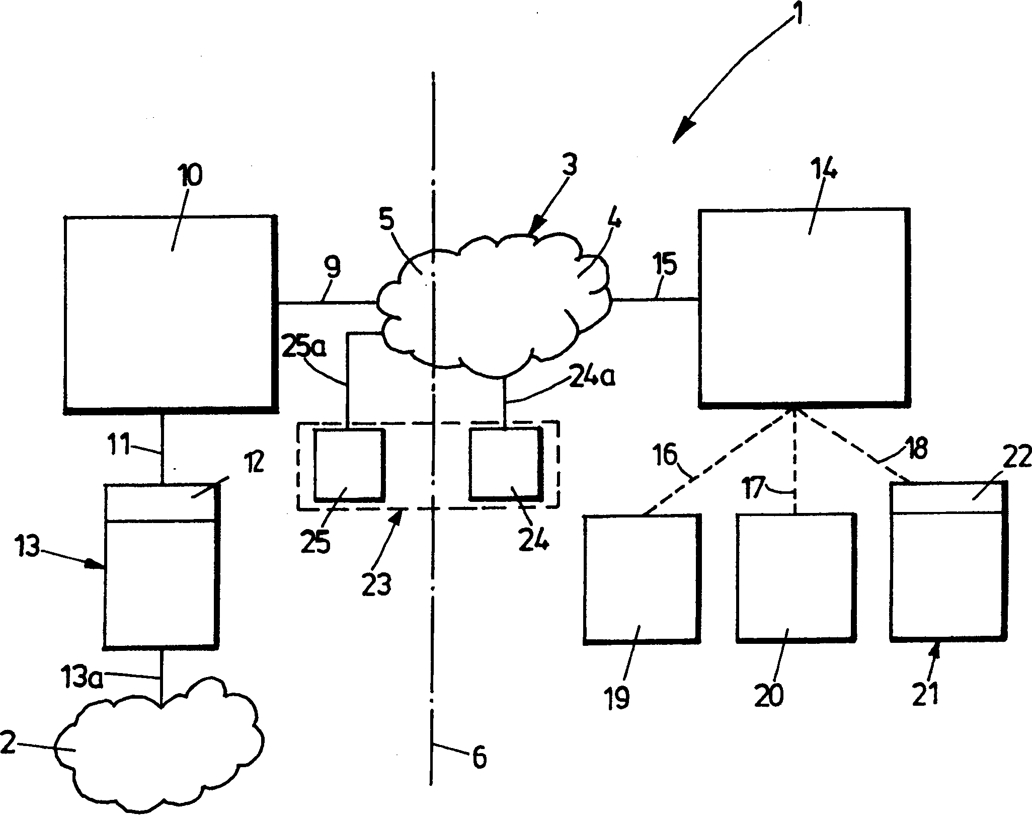Test system for checking transmission processes in a mobile radio network, and method for authenticating a mobile telephone using one such test system