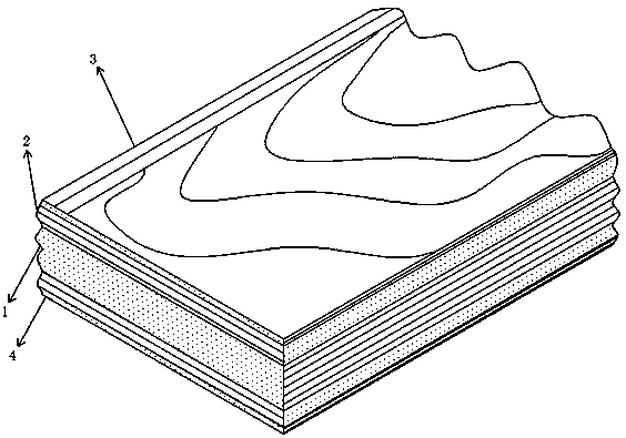 Wiredrawing solid wood composite floor of special structure and technique thereof
