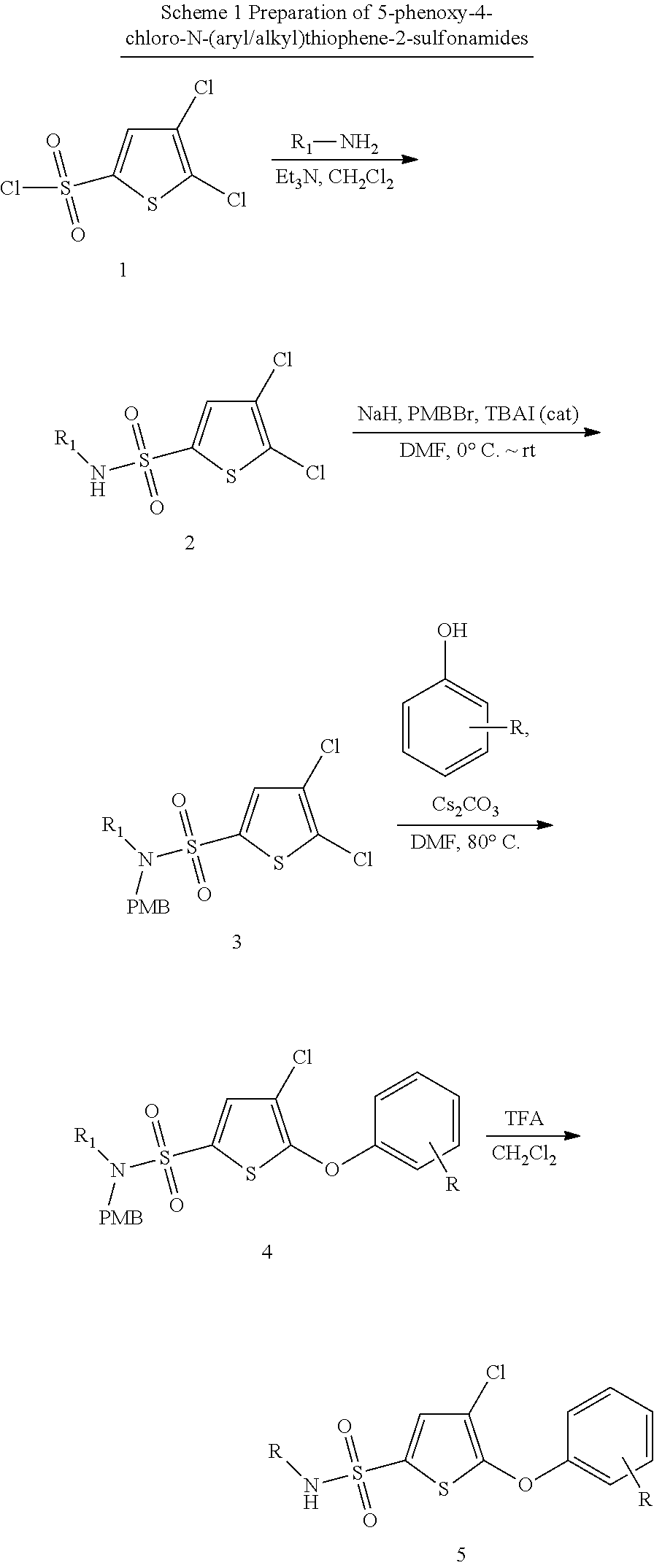 Phenoxy thiophene sulfonamides and their use as inhibitors of glucuronidase