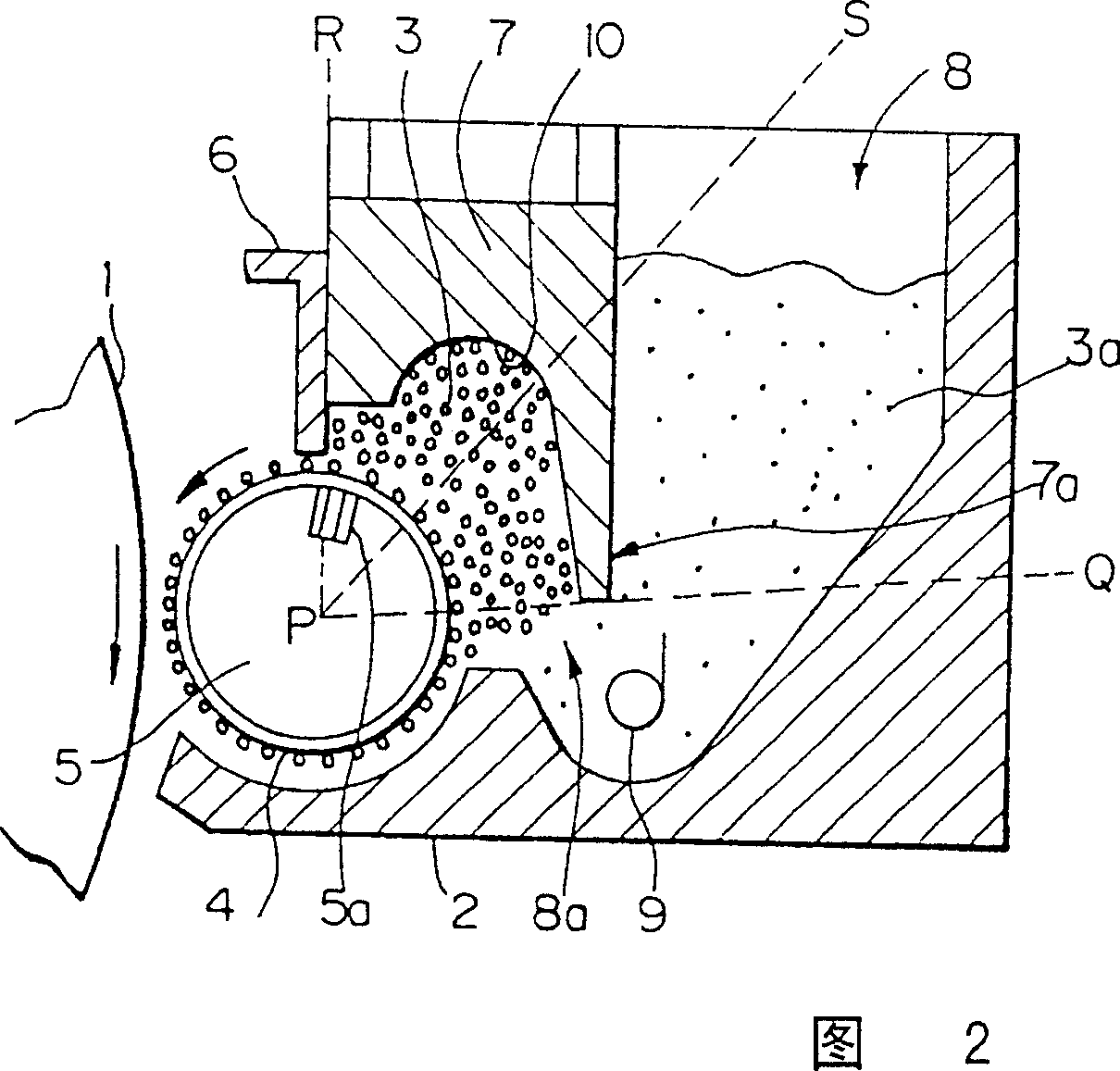 Developing device using toner and carrier mixture