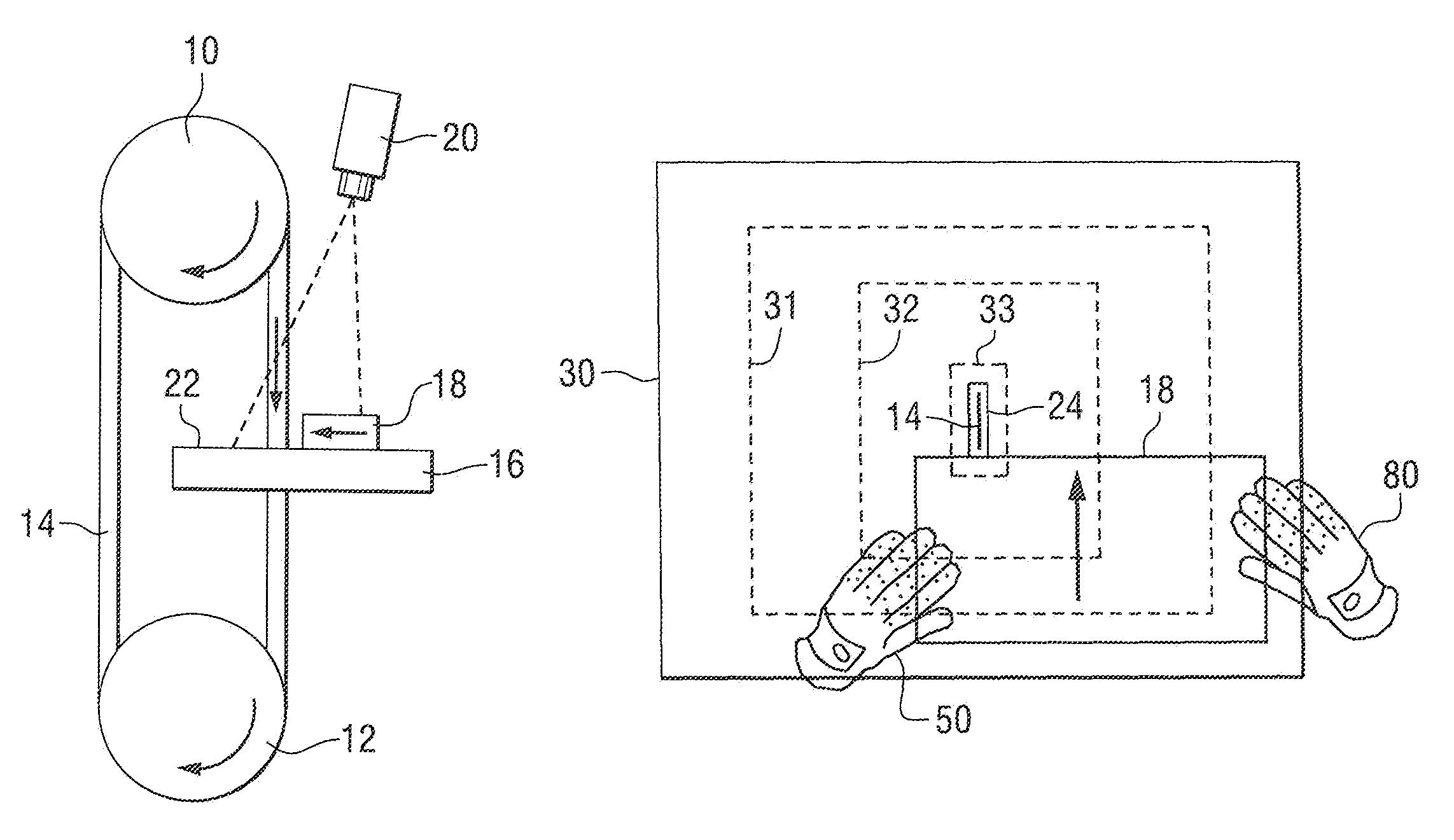 Method for sensing the presence of a human body part within a region of a machine tool