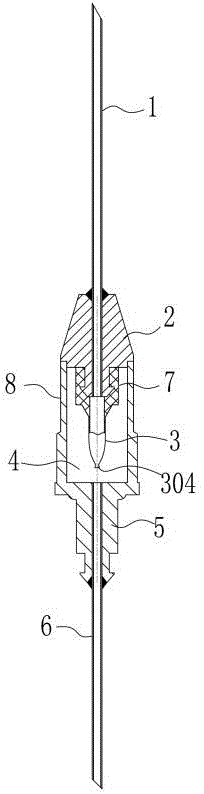 Blood taking needle anti-backflow structure and anti-backflow blood taking needle