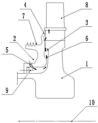 A gas turbine deflector