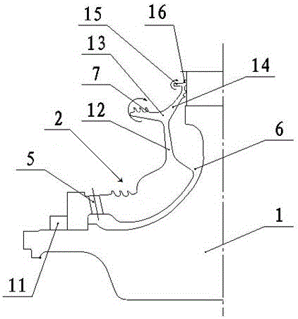 A gas turbine deflector