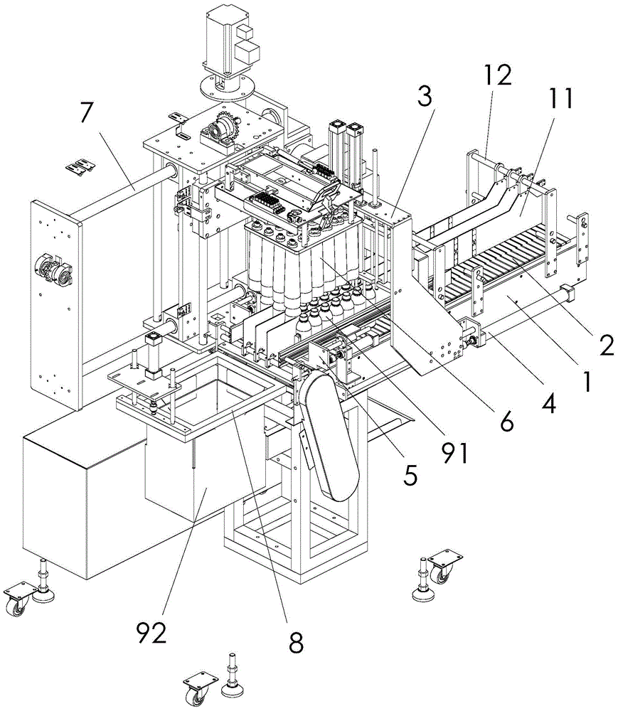 A bottle automatic packing method and packing equipment thereof