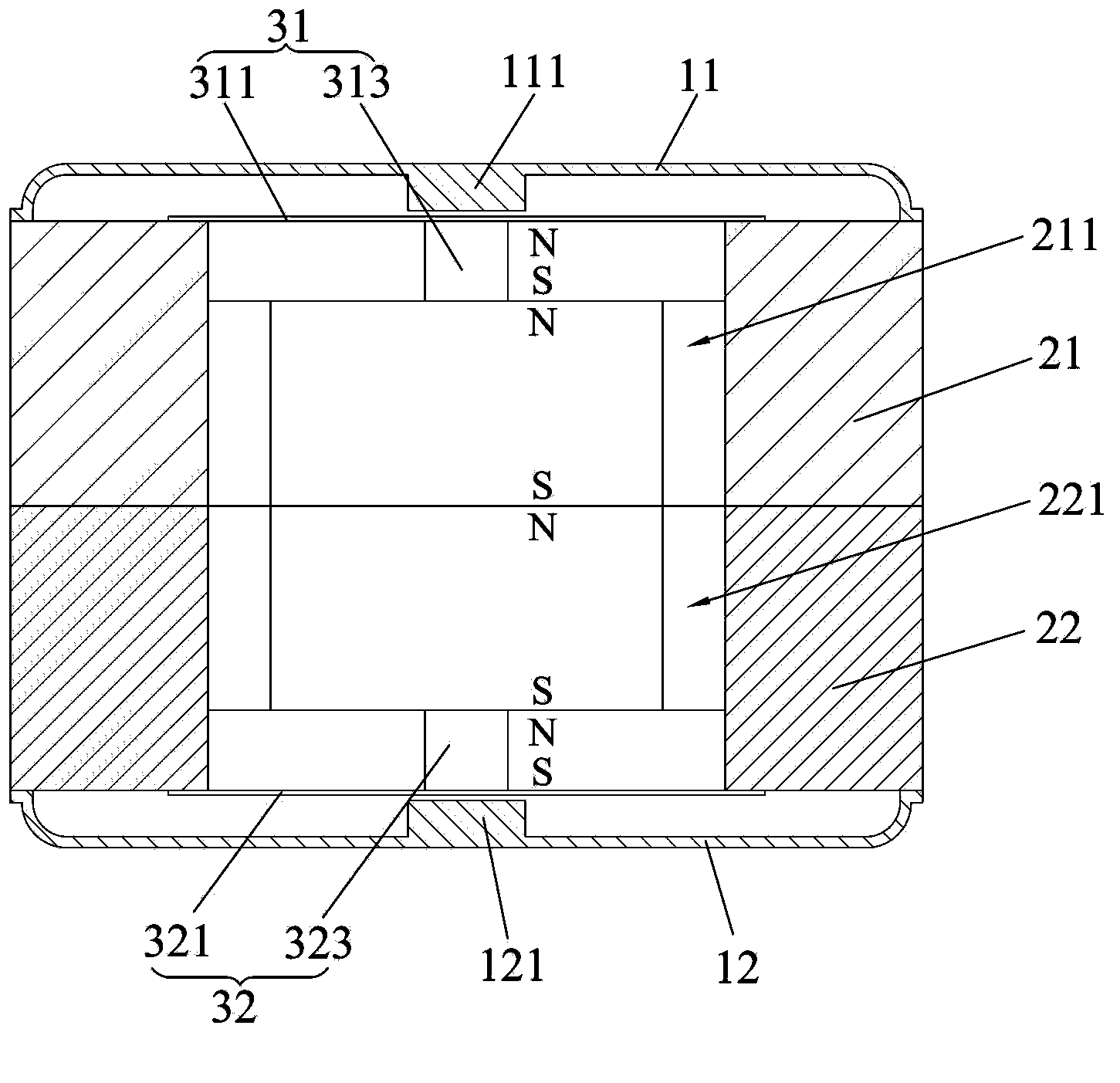 Piezoelectric vibration generating set and manufacturing method thereof
