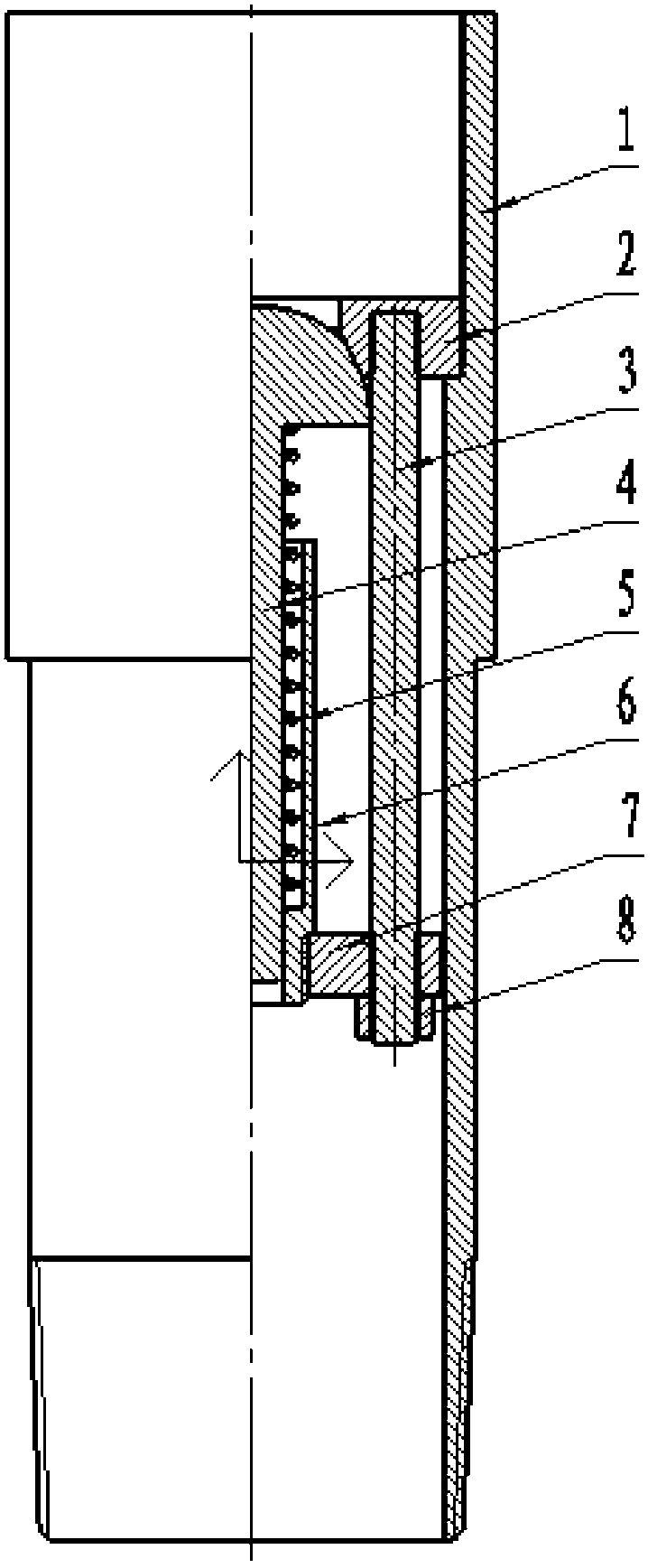 Backflow preventing device for well cementation