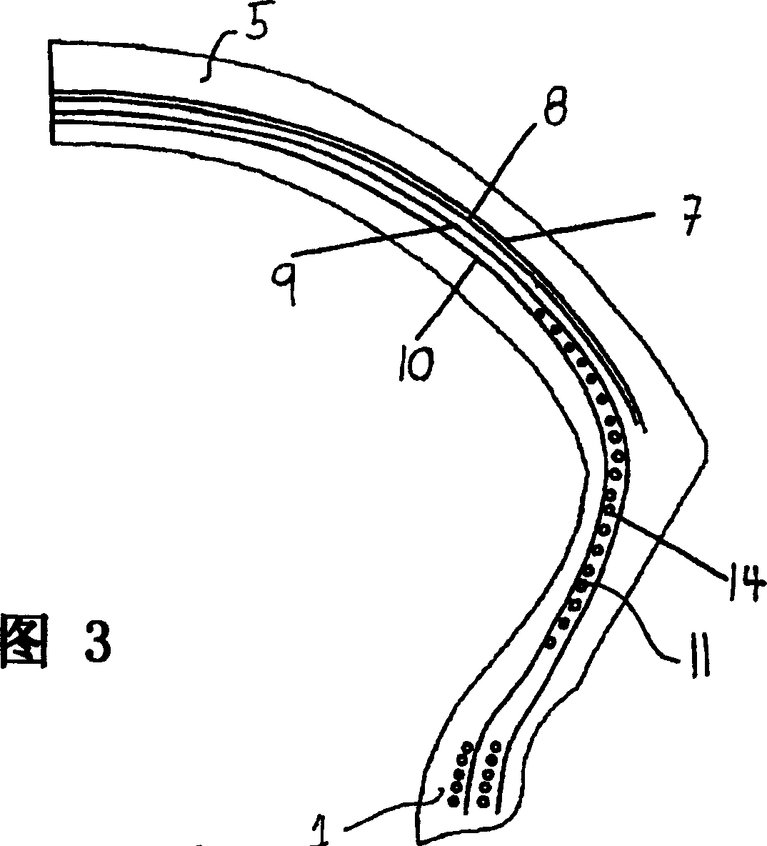 Tyre comprising anti-vibration means for two-wheeler