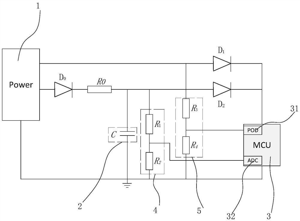 Super capacitor connection fault detection method and system