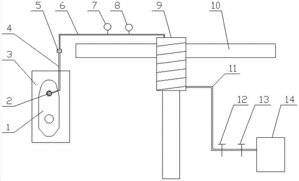 Drainage sand discharge device and continuous casting ladle opening method