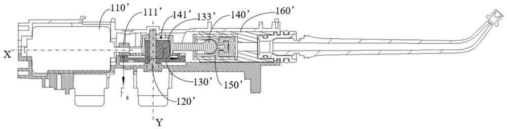 Piston driving assembly for oral care device and oral care device