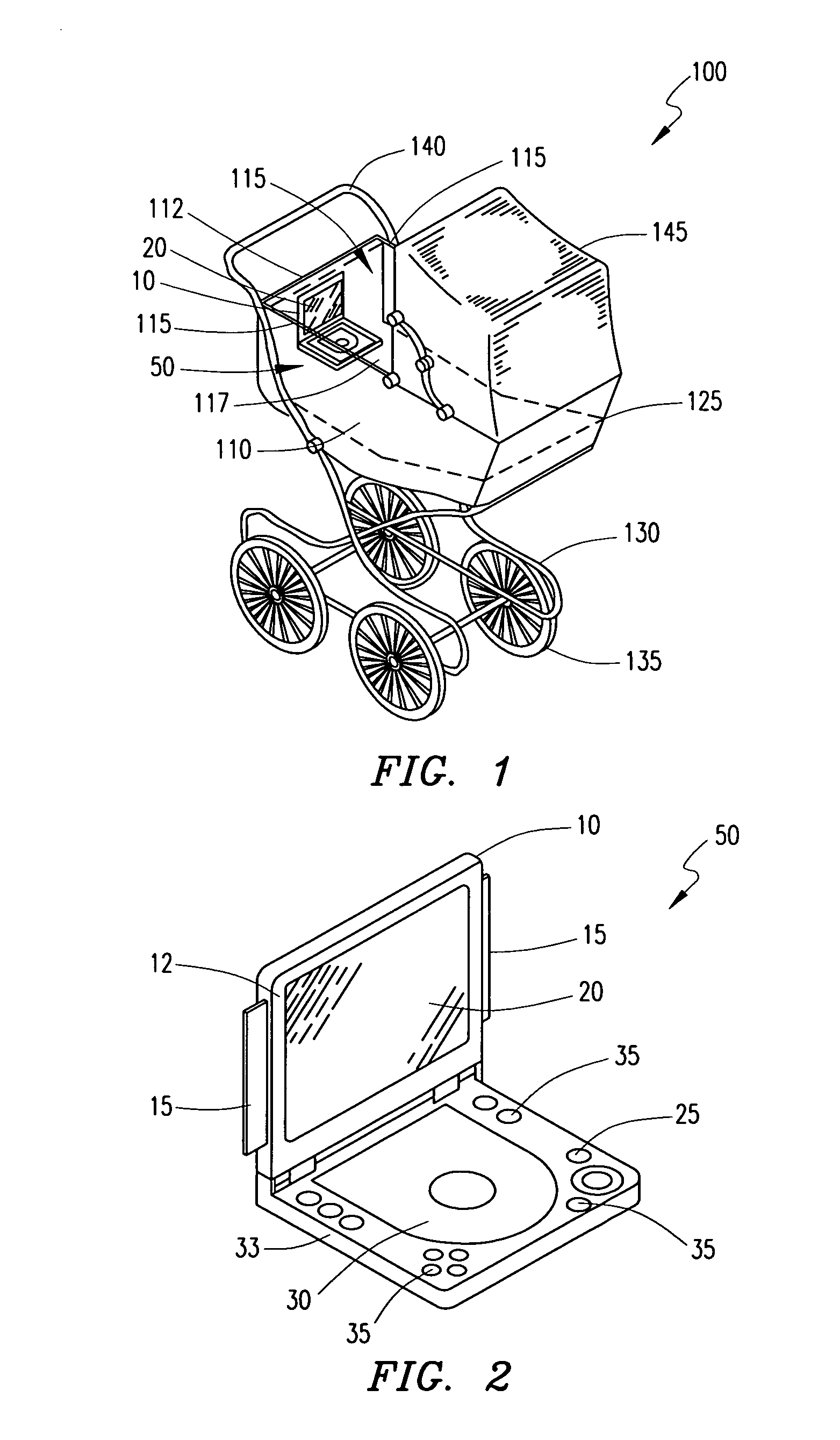 Infant stroller with integrated entertainment system