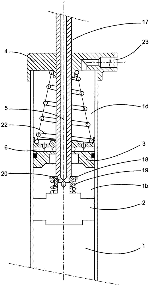 Suspension method and shock-absorbing device for an automobile