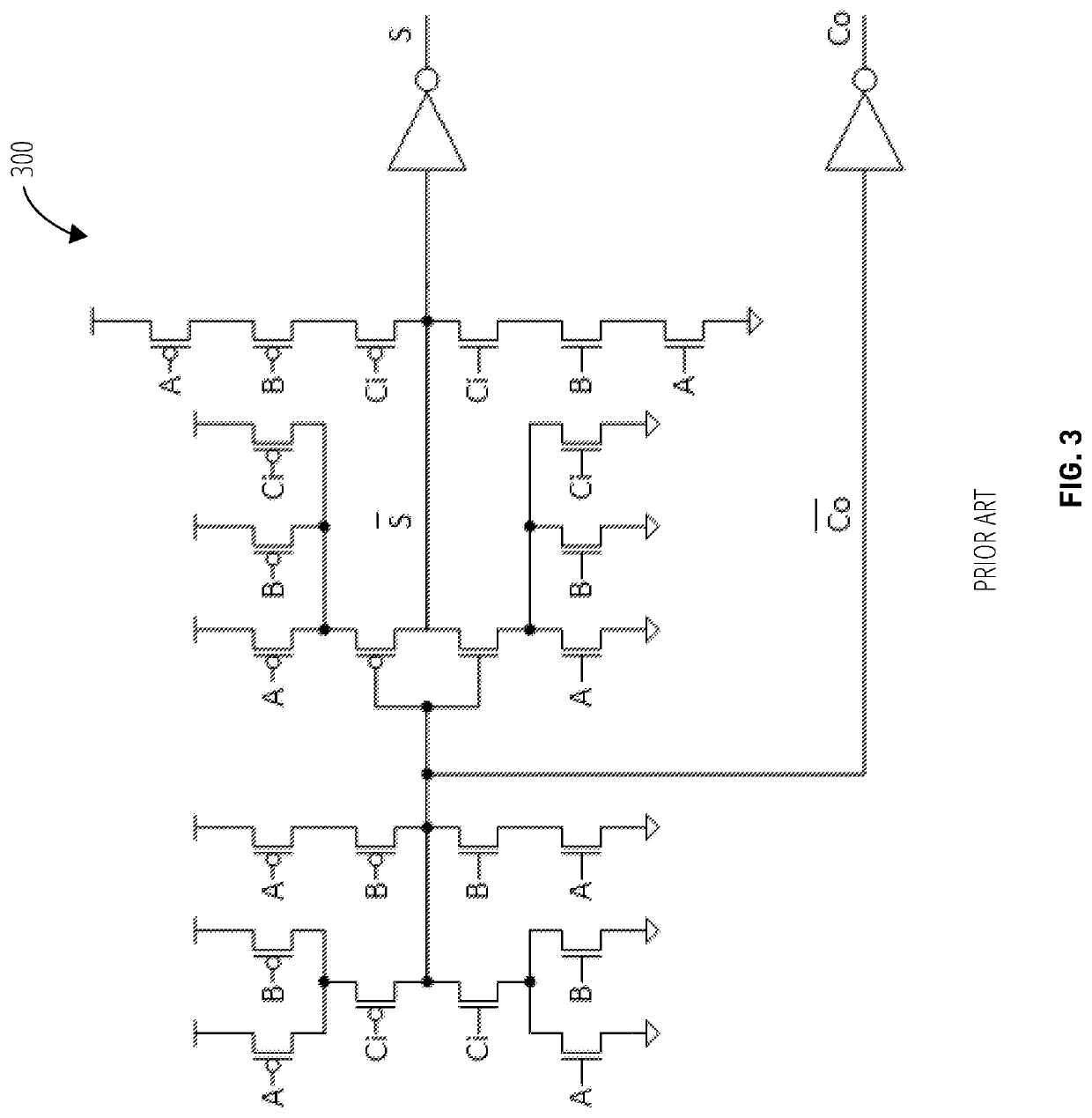 Full adder cell with improved power efficiency